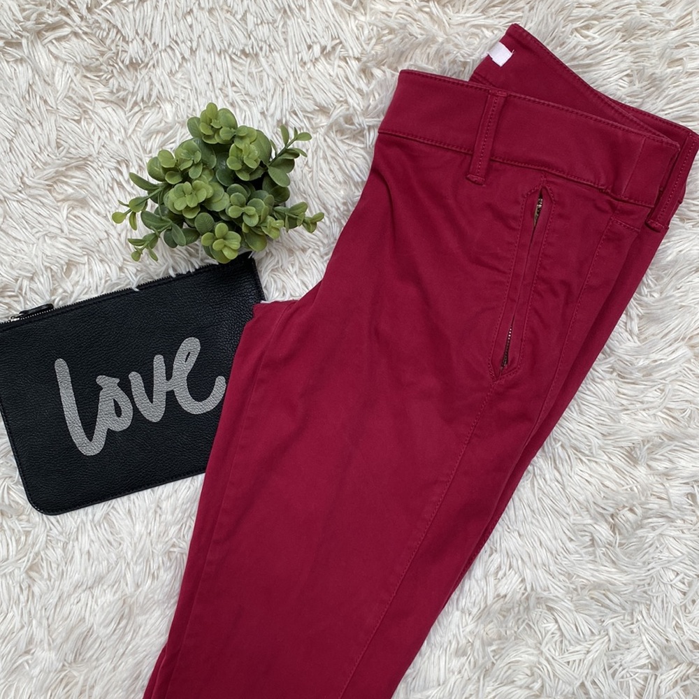 🎉HP🎉 Loft Ankle Pants 💗 Cranberry Red - Picture 2 of 14